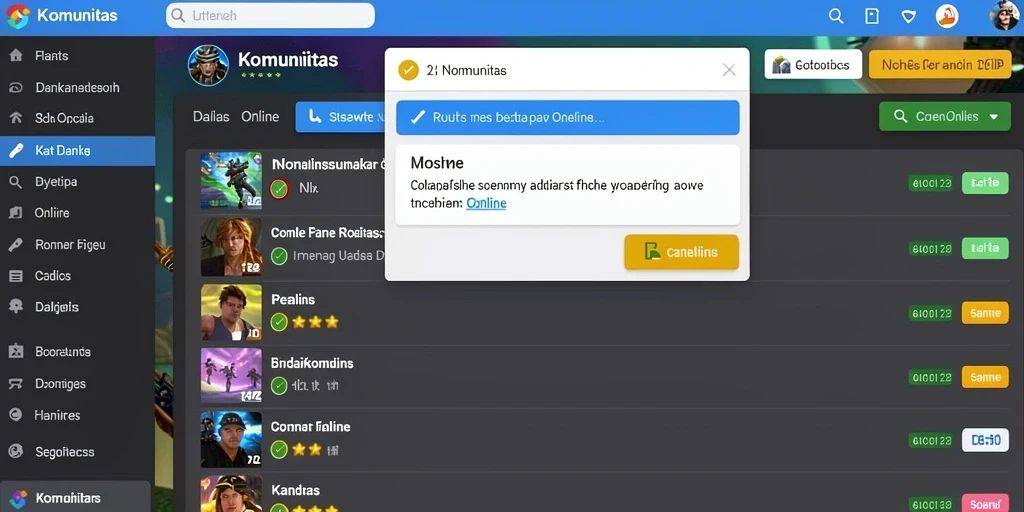 Screenshot menunjukkan tampilan antarmuka pengguna yang menarik.